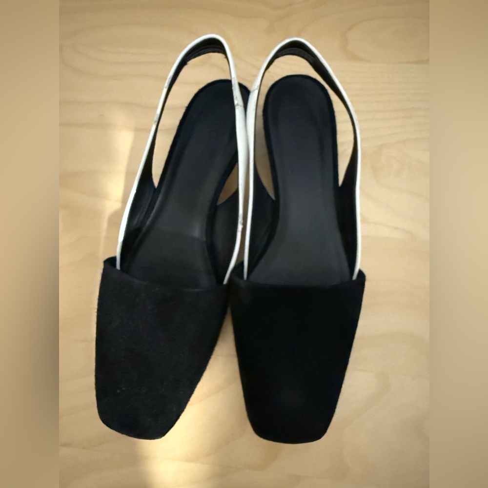 NEOUS Heels Italian Leather Slingback with Suede Square Toe EU 35.5 / US 5.5 - 6 - Picture 8 of 8